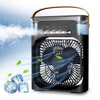 USB Fan, Misting Fan, Mini Evaporative Cooler with 7 Colors LED Light, 1/2/3 H Timer, 3 Wind Speeds and 3 Spray Modes for You...
