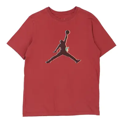 Italia Jordan Graphic T-Shirt - Medium Red Cotton