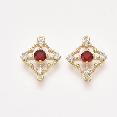Brass Cubic Zirconia Links