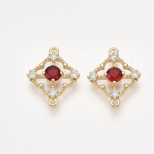 Brass Cubic Zirconia Links