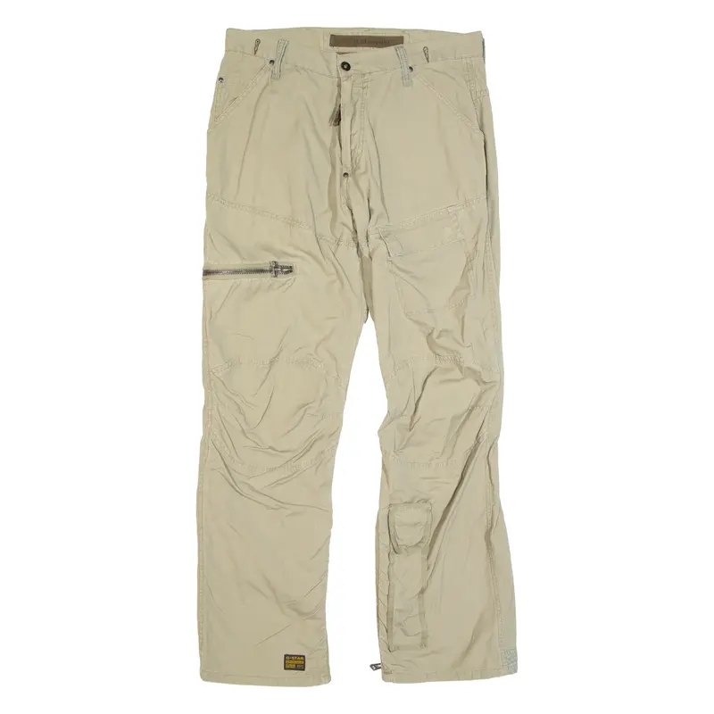 G-STAR RAW Cargo Mens Trousers Green Regular Straight W33 L31
