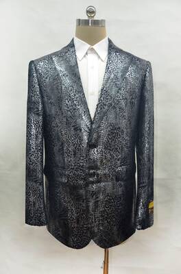 Mens Alligator Leather Jacket - Gator Jacket - Black Peak
