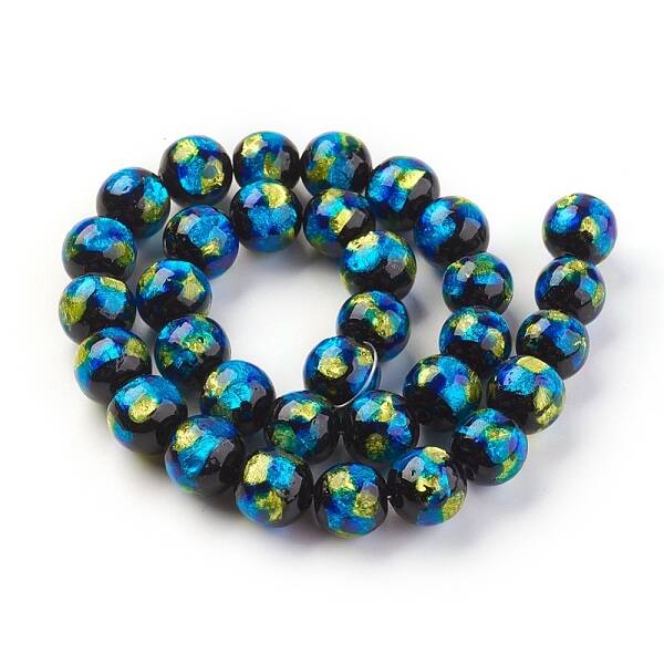 Handmade Silver Foil Glass Lampwork Beads