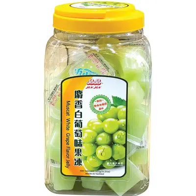 JINJIN Muscat White Grape Flavor Jelly Jar Sweet Fruit Flavored Dessert