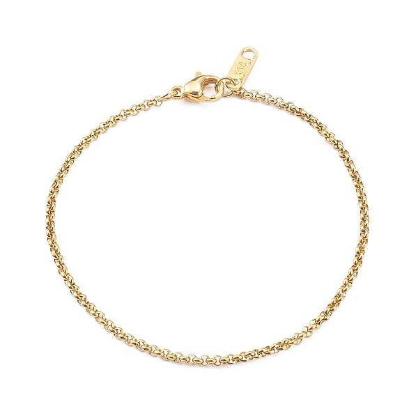 304 Stainless Steel Rolo Chain Bracelets