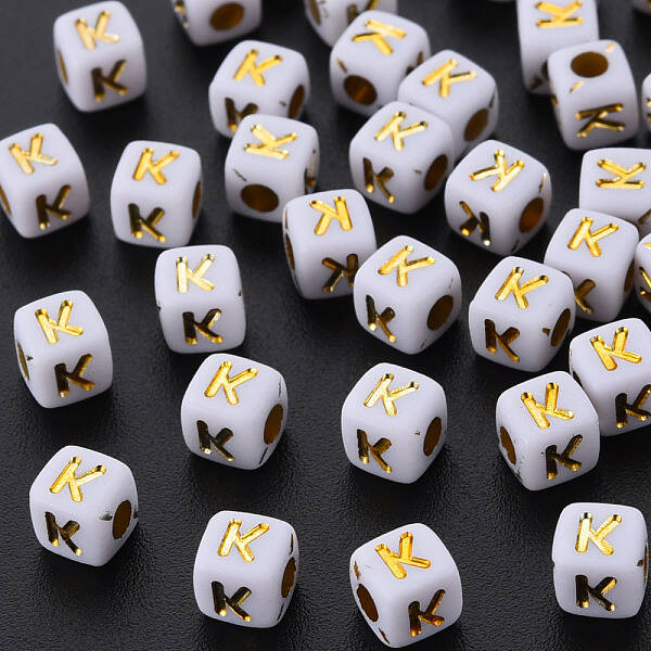Opaque White Acrylic Beads