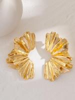 Boho Style Texture Metal Design Stud Earrings, Fashion Stud Earrings for Party, Daily Decor, Trendy All-match Vintage Jewelry...