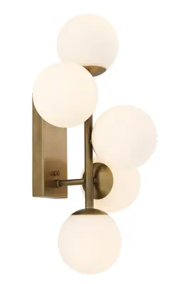 White Glass Multi Globe Wall Lamp | Eichholtz Libris