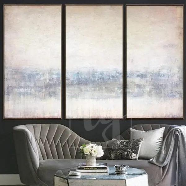 Abstract   Painting On Canvas Painting Set Beige Painting Light Blue Oil Painting | ENLIGHTENMENT