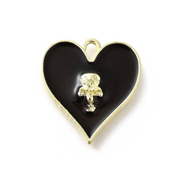 Alloy Black Enamel Gothic Style Pendants