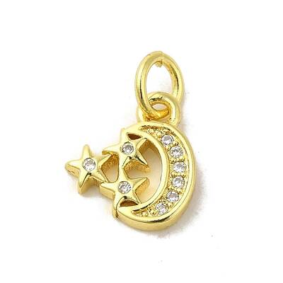 Real 18K Gold Plated Brass Pave Cubic Zirconia Pendants