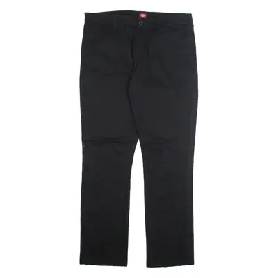 DICKIES Mens Trousers Black Regular Tapered W34 L30
