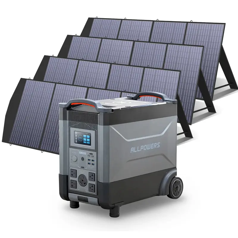 ALLPOWERS Solar Generator Kit 4000W Power Station 200W Solar Panel