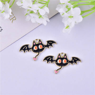 Halloween Theme Alloy Enamel Pendants