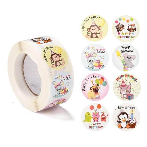 Birthday Themed Pattern Self-Adhesive Stickers