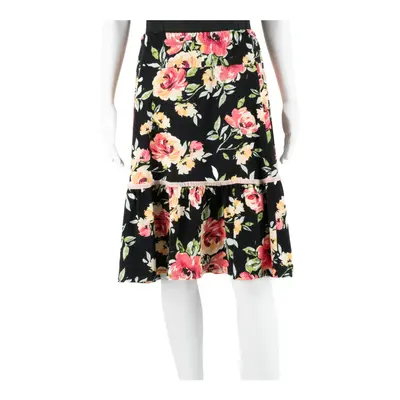 CAMOMILLA Short Mini Skirt Black Floral Womens M
