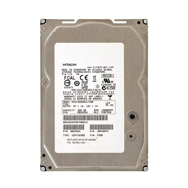 0B24524 HGST 300GB 4Gb/s Fibre Channel 15000 3.5-inch 64MB Hard Drive