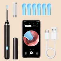 Earwax Removal Tool Set with Camera - Portable 360° Wide Angle Ear Cleaner, Type-C Rechargeable, Waterproof for iPhone & And...
