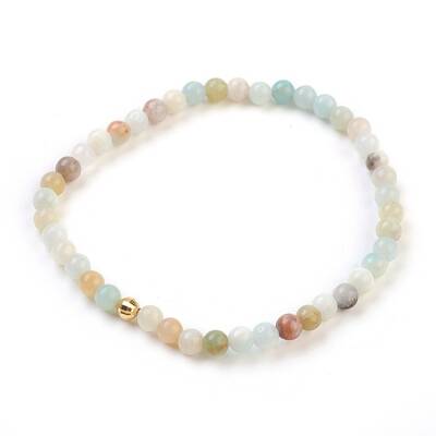 Natural Flower Amazonite Stretch Bracelets