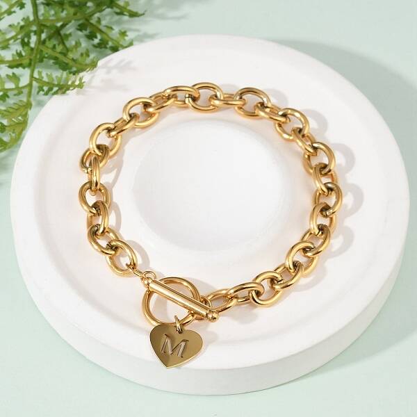 Golden 304 Stainless Steel Charm Bracelets