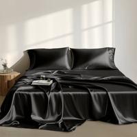 MAIN STREET 6PC Luxury Sheet Set Silk Elegant Design High-Quality Fabric Perfect for Special Occasions Satin Sheets Set Solid...