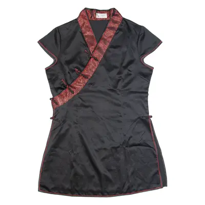 LAOGUDAI Eastern Inspired Womens Top Black V-Neck L