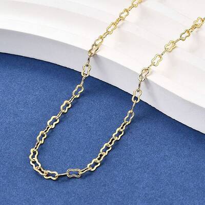 Brass Peanut Link Chain Necklaces