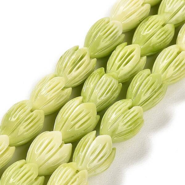 Synthetic Coral Dyed Beads Strands
