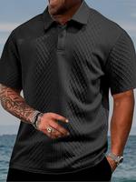 Men's Regular Fit Solid Color Polo Shirt, Casual Short Sleeve Collared Top for Summer, Fashion Men's Clothes for Daily Wear, ...