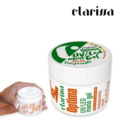 Clarissa optima uv/led monogel transparent glass fiber 14 gr