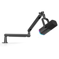 FIFINE Gaming Microphone and Low Profile Arm Stand Bundle, XLR/USB Dynamic Mic with Mute Button, RGB Lighting, Desktop Stand,...