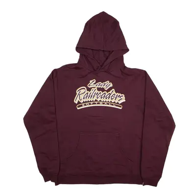 GTM Lady Railroaders Softball Hoodie Maroon Pullover Mens M