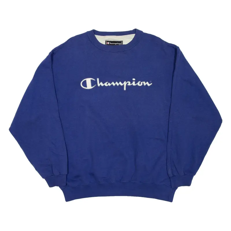 CHAMPION Mens Sweatshirt Blue L