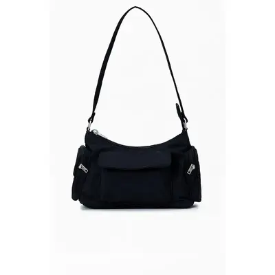 John Galt Women's Black-Navy Shoulder Bag