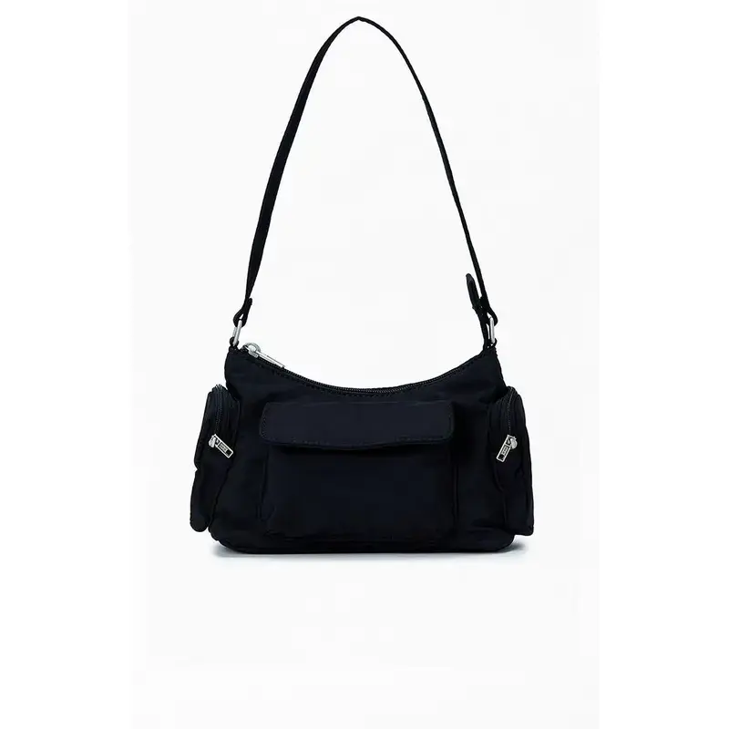 John Galt Women's Black-Navy Shoulder Bag