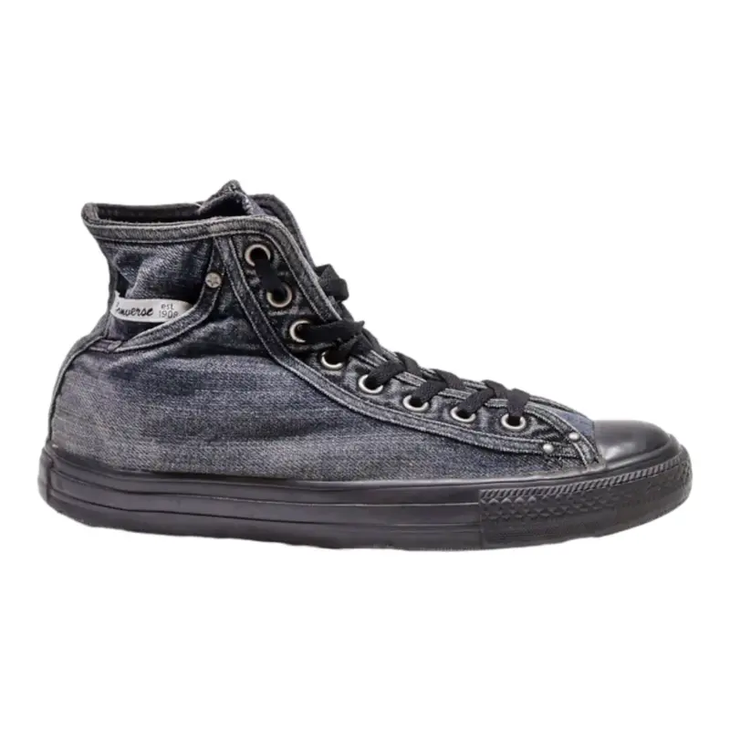 CONVERSE High Top Trainers Blue Canvas Womens UK 8