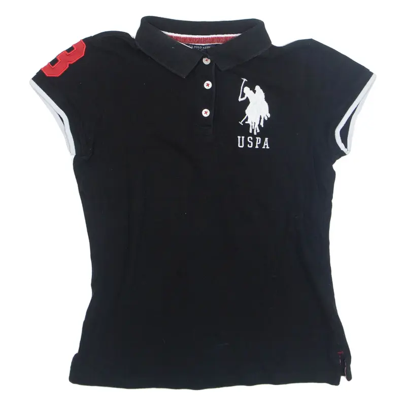 U.S. POLO ASSN Womens Polo Shirt Black S
