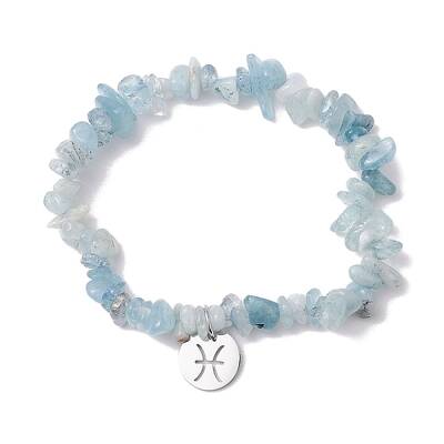 Natural Aquamarine Stretch Bracelets