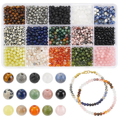 15 Strands 15 Styles Natural Mixed Gemstone Beads Strands