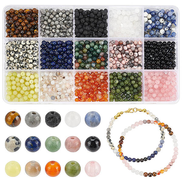 15 Strands 15 Styles Natural Mixed Gemstone Beads Strands