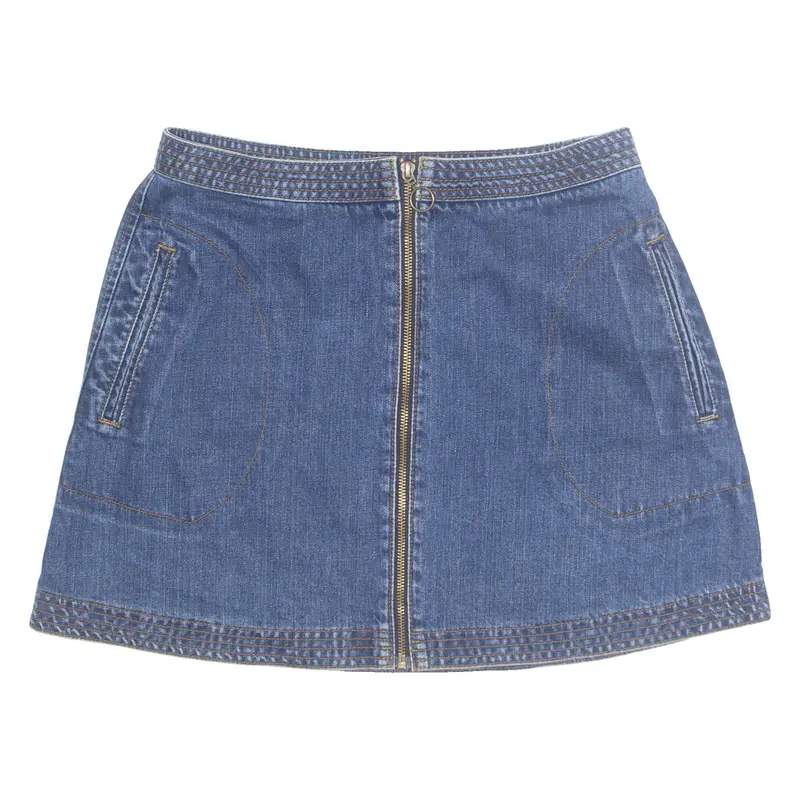 COOPERATIVE Womens Mini Skirt Blue Short Denim M