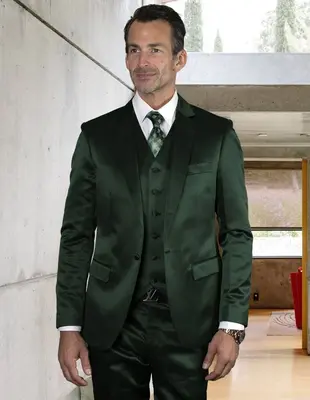 Men's Sharkskin 3-Piece Suit: Unique Fashion Statement