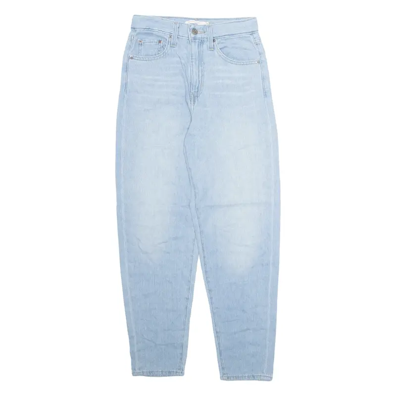 LEVI'S BIG E Womens Jeans Blue Loose Tapered Stone Wash W24 L27