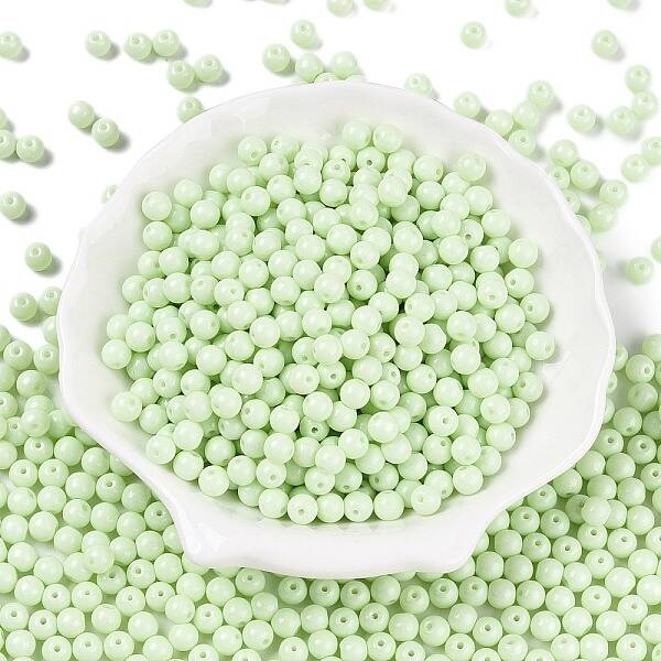 Opaque Baking Painted Glass Beads