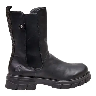 RIEKER Ankle Boots Black Leather Mens UK 7.5