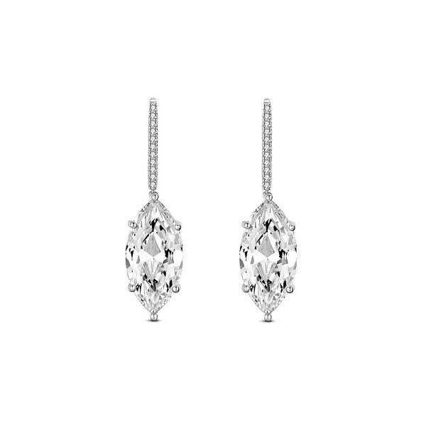 Rhodium Plated 925 Sterling Silver Earring
