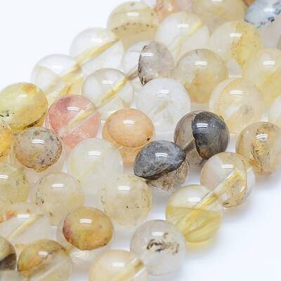 Natural Dendritic Quartz Beads Strands