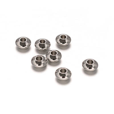 Non-Tarnish Flat Round 304 Stainless Steel Spacer Beads