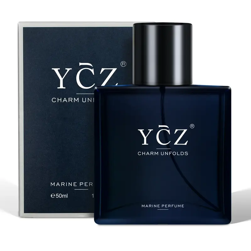 YCZ Midnight Eau De Parfum for Men 1.7oz Long Lasting Toilette Spray with Spicy Floral Patchouli & Amber Notes Gentleman's Gi...