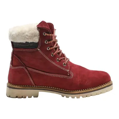 LANDROVER Lace-Up Boots Maroon Leather Womens UK 7